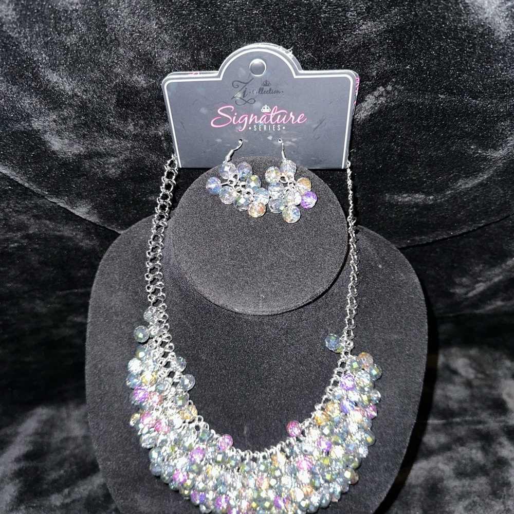 Paparazzi Silver Necklace with Multicolor Beads